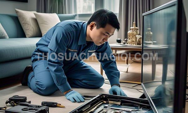 Thợ sửa tivi tại nhà xã Nhuận Đức mới gọi 20 phút có mặt