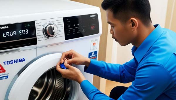 Lỗi ED3 máy giặt Toshiba nguyên nhân và cách khắc phục