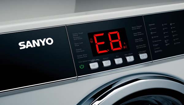 nguyên nhân lỗi e8 máy giặt sanyo