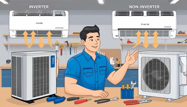 so sánh máy lạnh inverter và non-inverter