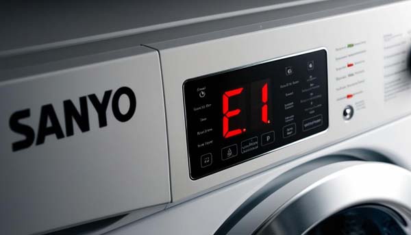 sửa lỗi e1 máy giặt sanyo