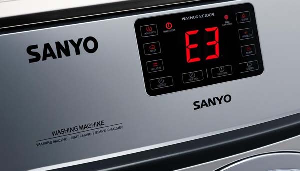 Lỗi E3 máy giặt Sanyo nguyên nhân và cách khắc phục