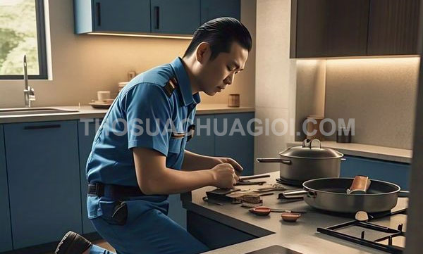 Thợ sửa bếp từ tại Thuận An chỉ 25 phút thợ đến tận nhà