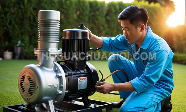 Thợ sửa máy bơm nước xã Phú Hòa Đông