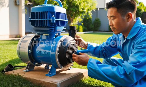 Thợ sửa máy bơm nước xã Tân Nhựt