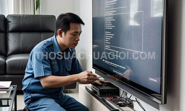 Thợ sửa tivi tại nhà xã Hưng Long