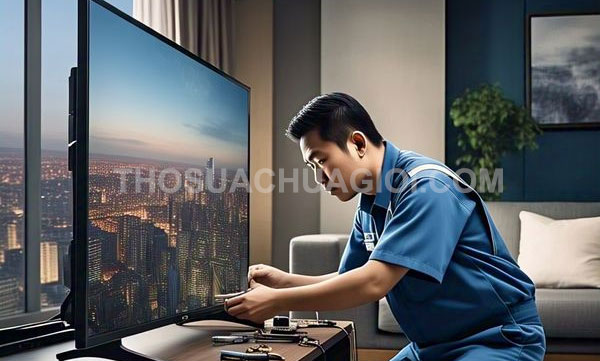 Thợ sửa tivi tại nhà xã Thái Mỹ