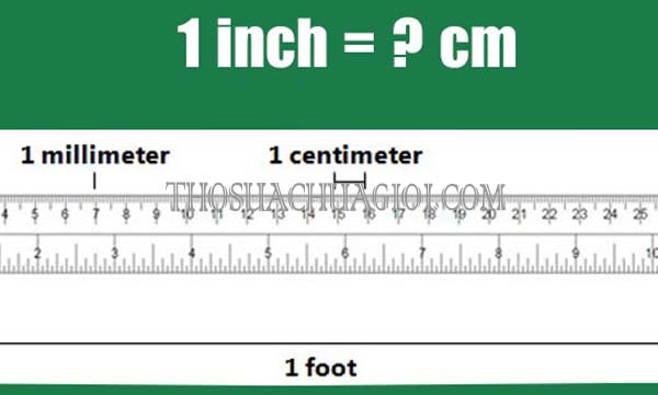 cách đổi cm sang inch