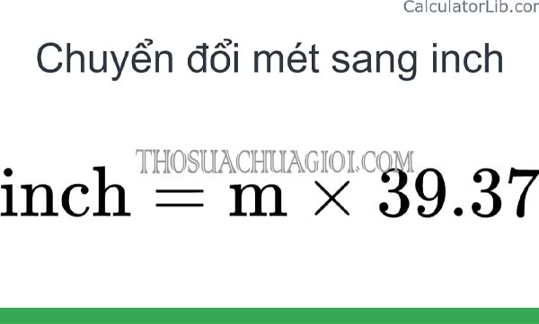 cách đổi m sang inch