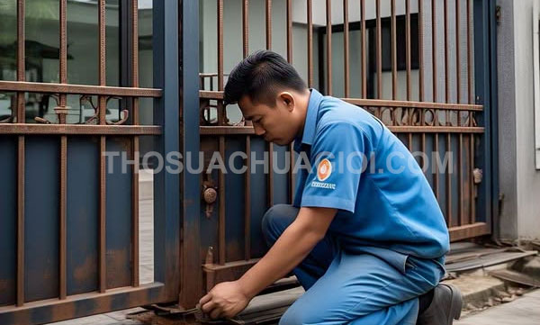 Thợ sửa cửa sắt phường An Lạc mới chuyên nghiệp 15 phút có thợ