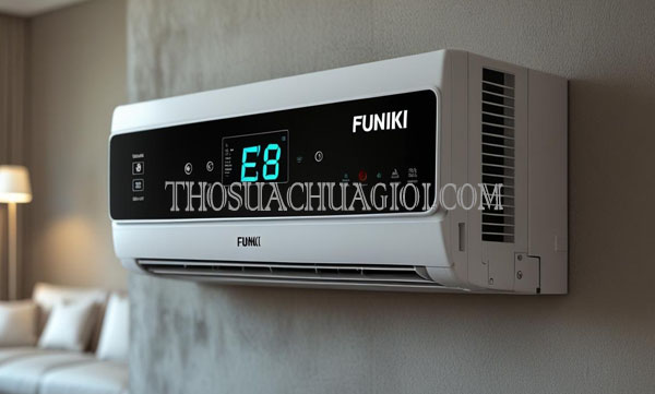 máy lạnh funiki lỗi e8