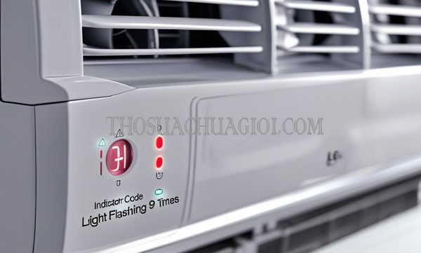máy lạnh lg báo lỗi chớp đèn 9 lần