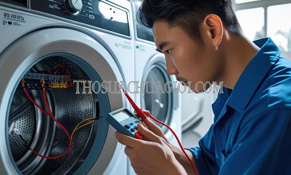 nguyên nhân máy giặt không vào điện