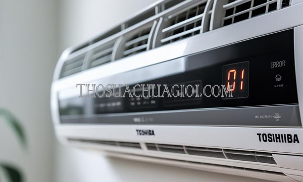 nguyên nhân máy lạnh toshiba báo lỗi 01