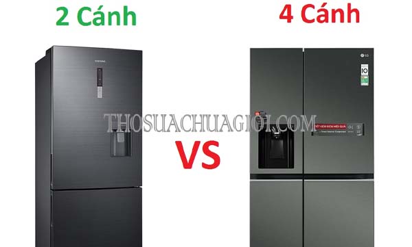 so sánh tủ lạnh 2 cửa 3 cửa và 4 cửa