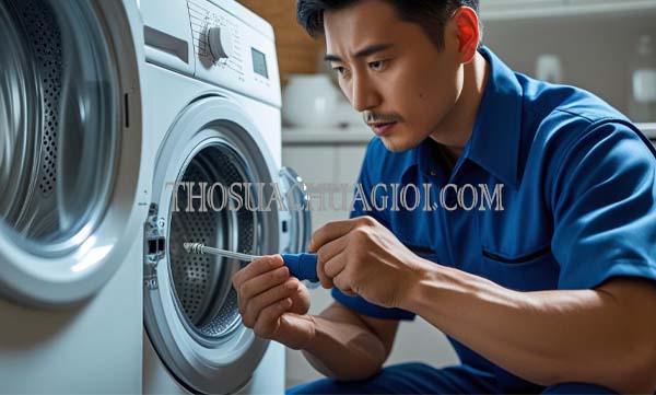 sửa máy giặt không xả nước được