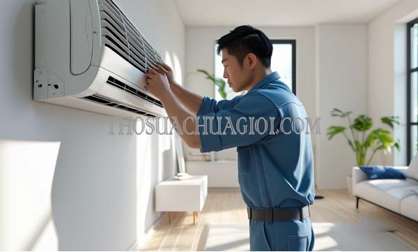 thợ sửa máy lạnh xã qui đức