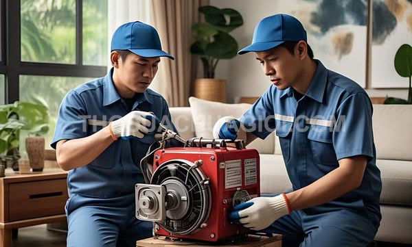 Thợ sửa máy phát điện phường Long Trường