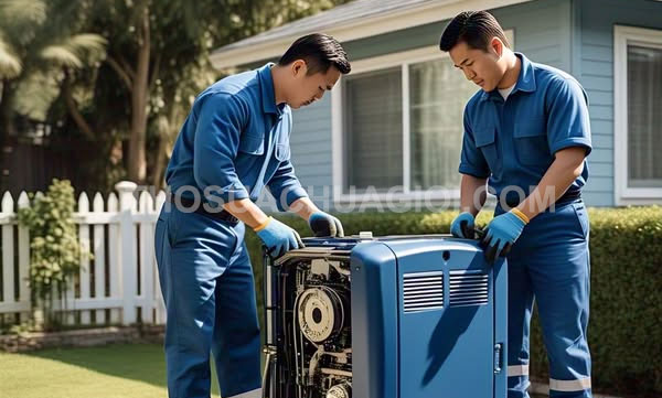 Thợ sửa máy phát điện xã Bà Điểm