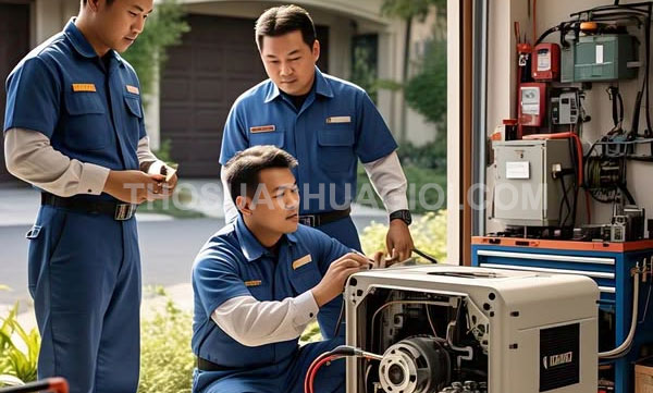 Thợ sửa máy phát điện xã Xuân Thới Sơn