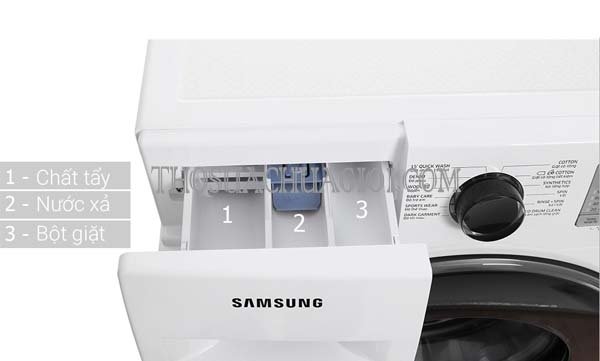 tìm hiểu có cần vệ sinh ngắn chứa xà phòng máy giặt không