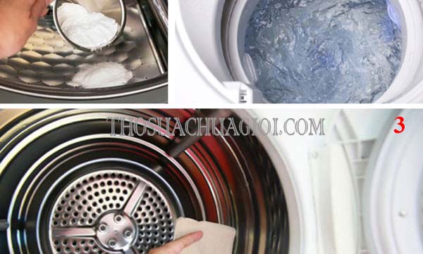 tìm hiểu có nên dùng giấm và baking soda vệ sinh máy giặt