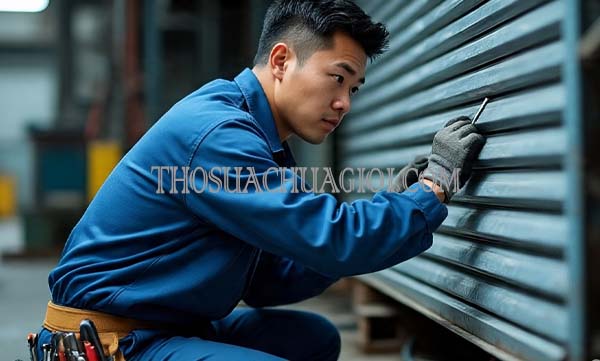 cửa cuốn bị kẹt lên xuống mở không được