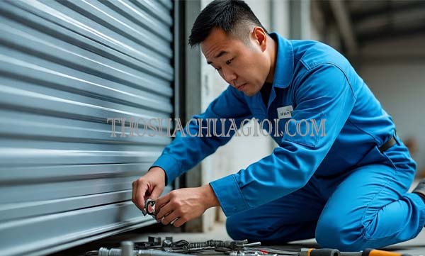 cửa cuốn bị lệch ray
