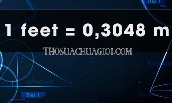 đổi m sang feet đơn giản