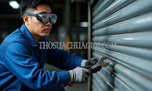 sửa cửa cuốn bị kẹt lên xuống mở không được