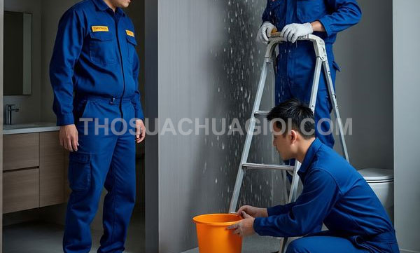 Thợ chống thấm phường Tân Định mới có thợ nhanh 25 phút tại nhà