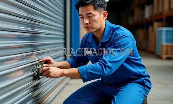 Thợ sửa cửa cuốn xã Phước Vĩnh An cũ giá rẻ 15 phút đến nơi
