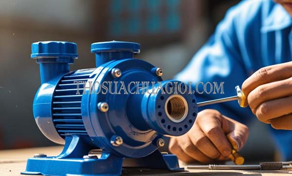 thợ sửa máy bơm nước xã quy đức