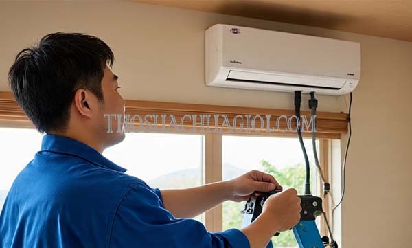 thợ sửa máy lạnh tại hội an