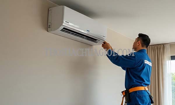 thợ sửa máy lạnh tại ngã bảy