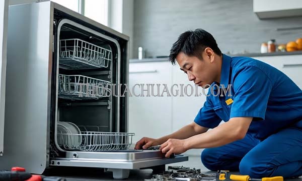 thợ sửa máy rửa chén tại vinhomes central park