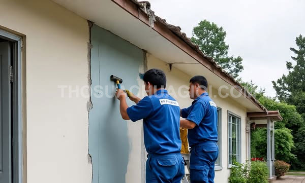 Thợ sửa nhà xã Nhuận Đức