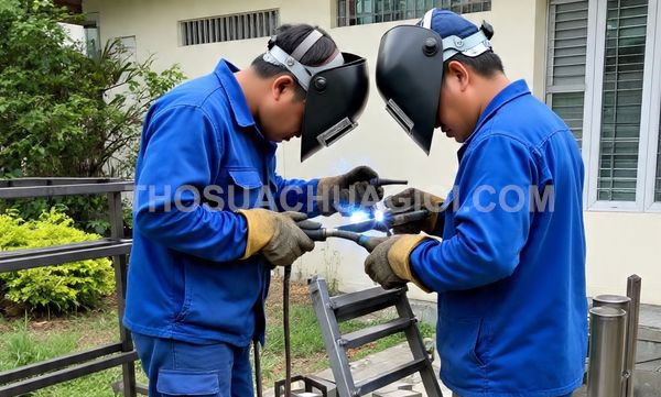 Thợ hàn sắt inox phường Tân Hưng mới liên hệ 20 phút có