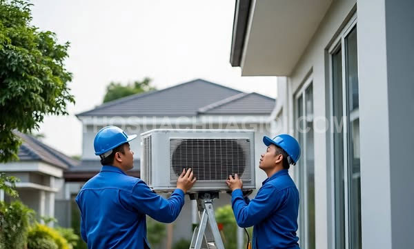 Thợ tháo lắp máy lạnh xã Hưng Long mới giá rẻ 25 phút có mặt