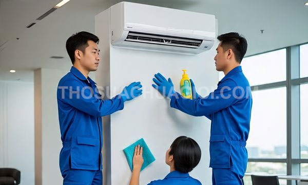 Thợ vệ sinh máy lạnh phường Long Phước mới giá rẻ 15 phút đến nơi