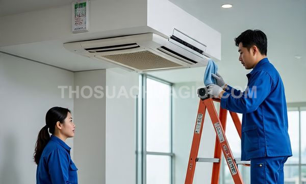 Thợ vệ sinh máy lạnh phường Phú Thuận mới liên hệ 20 phút có