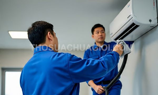 Thợ vệ sinh máy lạnh phường Tân Định mới gọi 10 phút có mặt