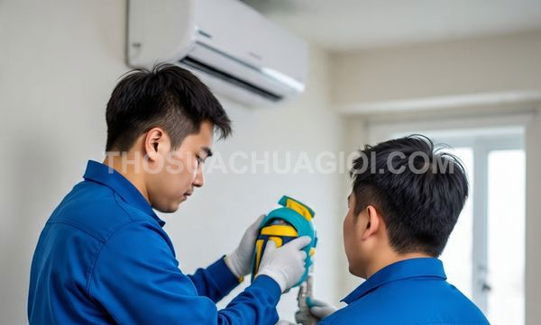 Thợ vệ sinh máy lạnh phường Tân Sơn Nhì mới giá rẻ 25 phút có mặt