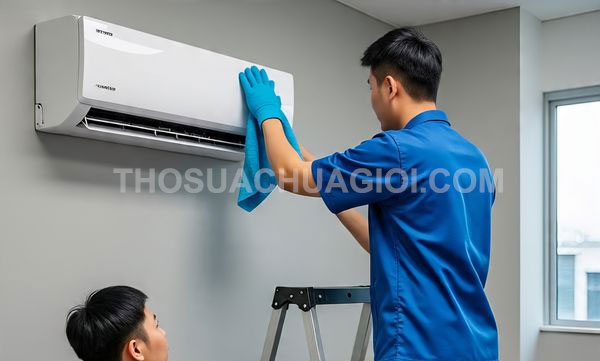 Thợ vệ sinh máy lạnh xã Hiệp Phước mới chất lượng 30 phút có