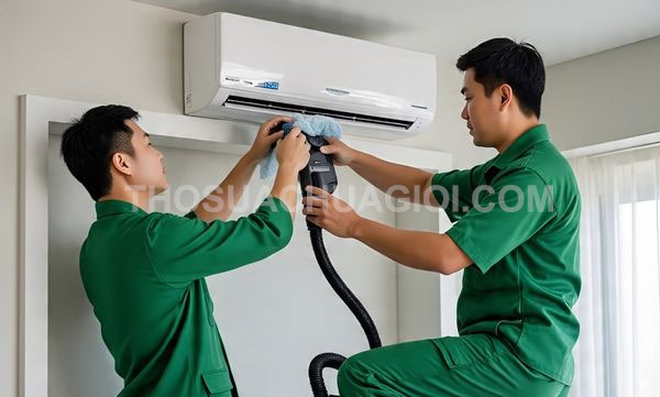 Thợ vệ sinh máy lạnh xã Nhuận Đức mới liên hệ 20 phút có