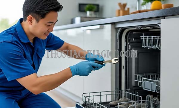 sửa máy rửa chén phường bình long