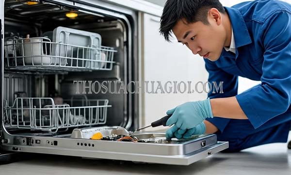Thợ sửa máy rửa chén phường Long Hưng mới giá rẻ 20 phút có mặt