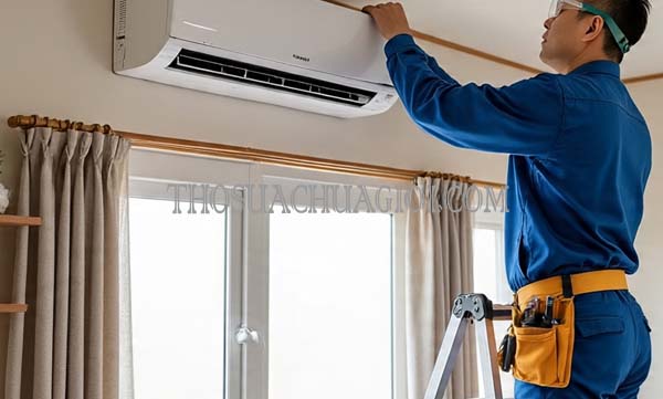 Thợ tháo lắp máy lạnh xã Hòa Phú cũ giá rẻ 20 phút có mặt