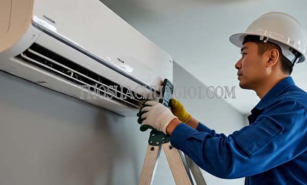 tháo lắp máy lạnh xã nhị bình
