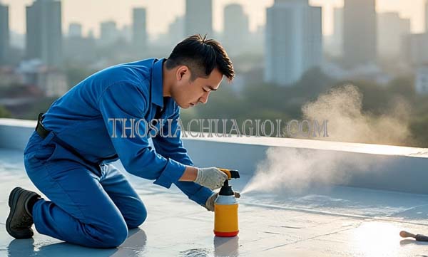 Thợ chống thấm phường Long Thạnh Mỹ cũ liên hệ 10 phút có